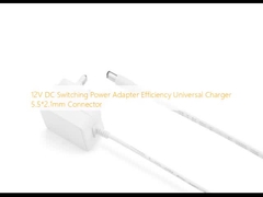 Adaptador de energía de conmutación de 12V DC Eficiencia Cargador universal 5.5*2.1mm Conector