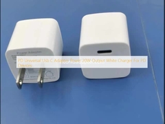 PD Universal Usb C Adaptador de potencia 20W Salida Cargador blanco para dispositivos PD